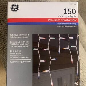 Pro-Line ConstantON Multicolor Icicle Lights with White Wire